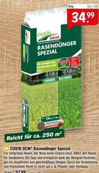 Raiffeisen Markt Cuxin dcm rasendünger spezial Angebot