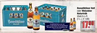 alldrink Benediktiner hell oder weissbier naturtrüb Angebot