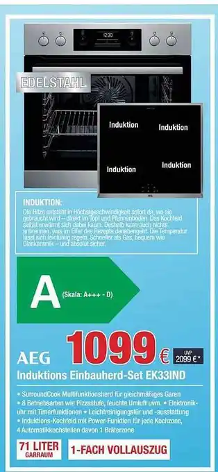 Electroplus Aeg induktions einbauherd-set ek33ind Angebot