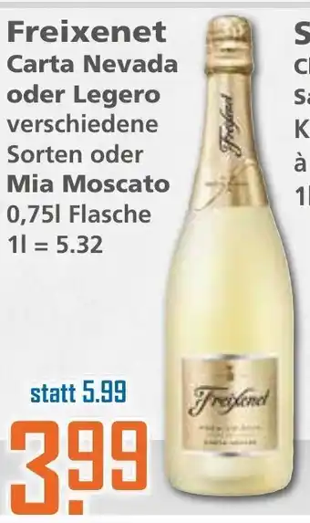 Klaas und Kock Freixenet Carta Nevada oder Legero oder Mia Moscato 0,75L Angebot