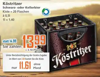 Klaas und Kock Köstritzer Schwarz oder Kellerbier 20x0,5L Angebot