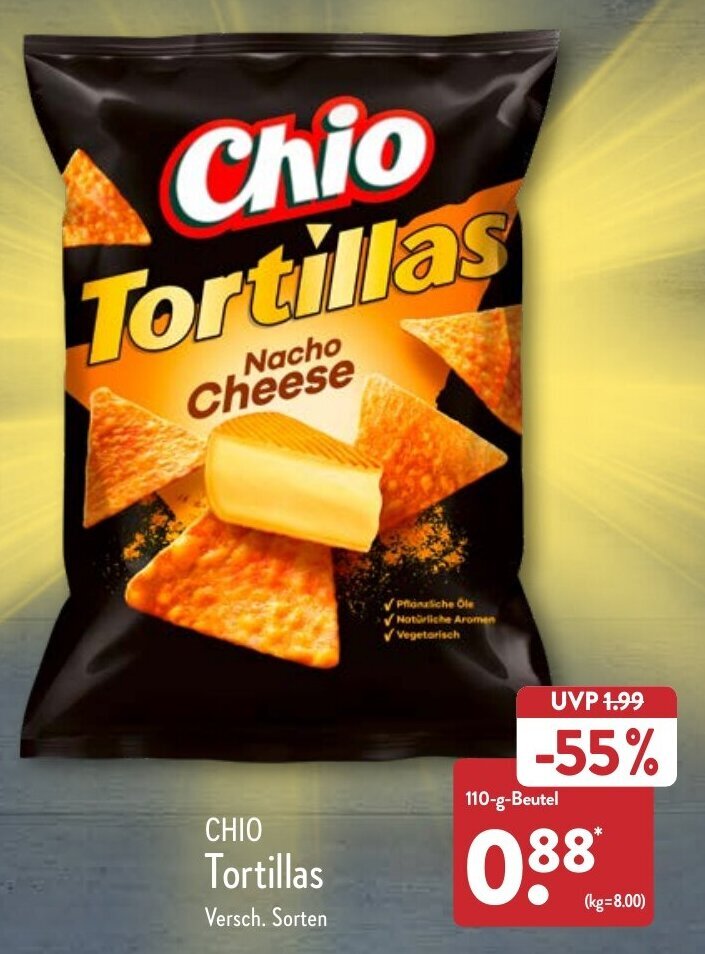 Chio Tortillas 110 g Beutel Angebot bei Aldi Nord