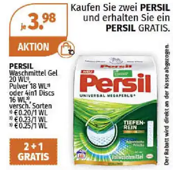 Müller Persil Waschmittel  Gel Angebot