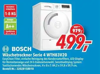 dodenhof Bosch wäschetrockner serie 4 wth83v20 Angebot