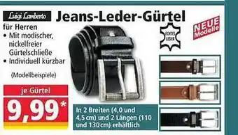 Norma Liugi lomberto jeans-leder-gürtel Angebot