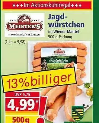 Norma Jagd-würstchen meister's Angebot