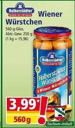 Norma Halberstädter wiener würstchen Angebot