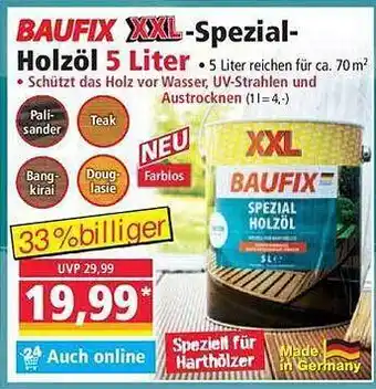 Norma Baufix xxl-spezial-holzöl 5 liter Angebot