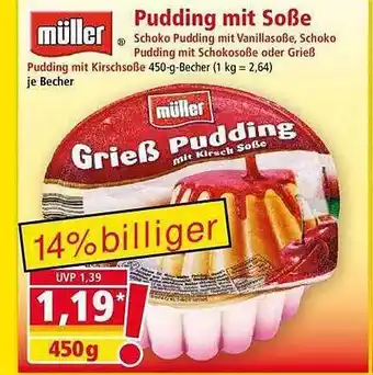 Norma Müller pudding mit soße Angebot