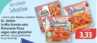 Feneberg Dr. Oetker La Mia Grande oder Ristorante Pizza vegan oder glutenfrei 315-415 g Packung Angebot