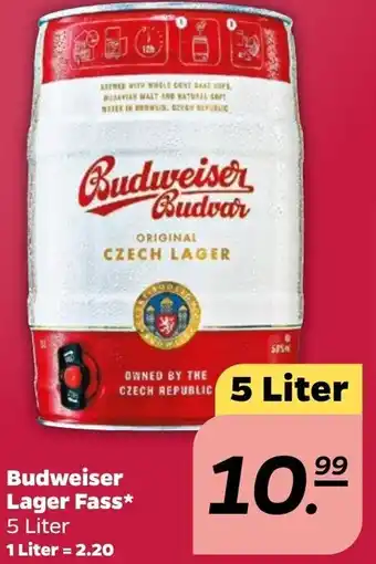 NETTO Budweiser Lager Fass 5 Liter Angebot
