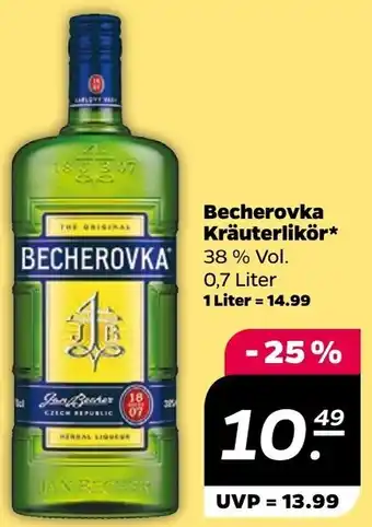 NETTO Becherovka Kräuterlikör 0,7 Liter Angebot