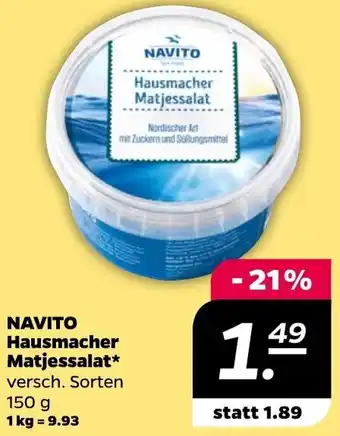 NETTO Navito Hausmacher Matjessalat 150 g Angebot