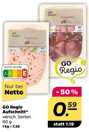 NETTO Go Regio Aufschnitt 80 g Angebot