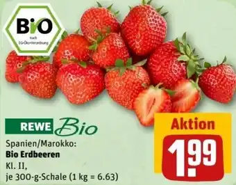 REWE Center Bio Erdbeeren 300 g Schale Angebot