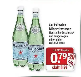 Wasgau San Pellegrino Mineralwasser Angebot