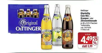Wasgau Glorietta Cola-Mix Orangen oder Zitronenlimonade Angebot