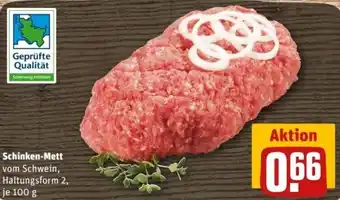 REWE Center Schinken Mett 100 g Angebot