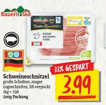 NP Discount Bauern Gut Schweineschnitzel 500g Angebot