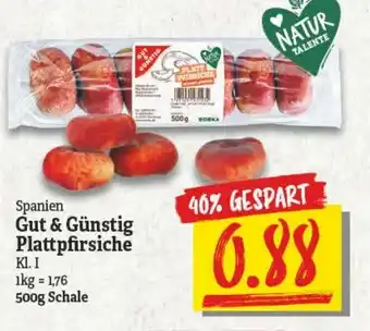 NP Discount Gut & Günstig Plattpfirsiche 500g Angebot