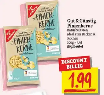 NP Discount Gut & Günstig Pinienkerne 50g Beutel Angebot