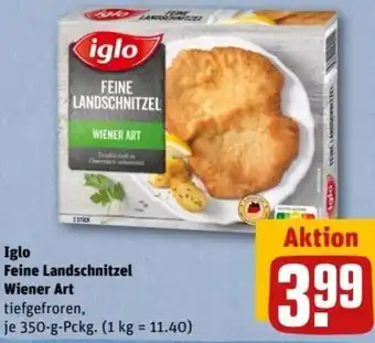 REWE Center Iglo Feine Landschnitzel Wiener Art 350 g Pckg. Angebot