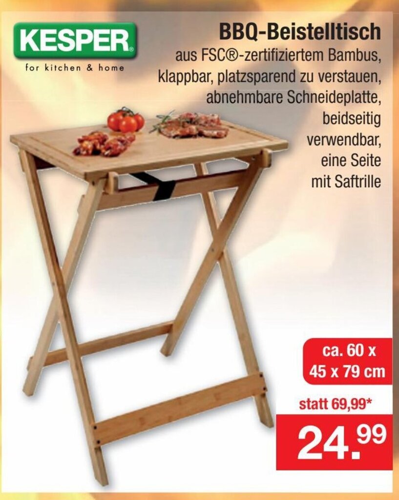 Kesper BBQBeistelltisch Angebot bei Zimmermann