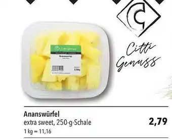 CITTI Markt Ananswürfel extra sweet Angebot