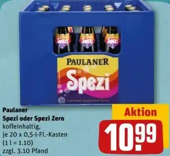 REWE Center Paulaner Spezi oder Spezi Zero 20x0,5 L-Fl. Angebot