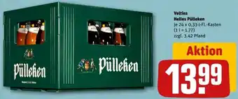 REWE Center Veltins Helles Pülleken 24x0,33 L-Fl. Kasten Angebot