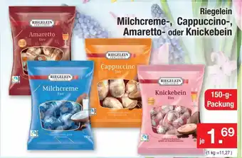 Zimmermann Riegelein Milchcreme-, Cappuccino-, Amaretto- o. Knickebein 150g Angebot