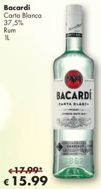 Travel Free Bacardi Carta Blanca Rum 1 L Angebot