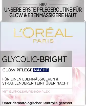 dm drogerie L'oréal paris skin expert nachtcreme glycolic bright Angebot