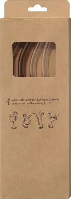 dm drogerie Dekorieren & einrichten glasstrohhalme gebogen, mit bürste (5tlg) Angebot