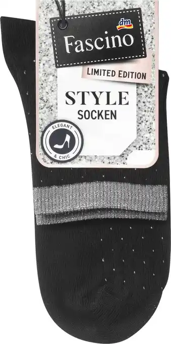 dm drogerie Fascino socken mit ripp-struktur, gr. 35-38, schwarz Angebot