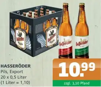 Getränke A-Z Hasseröder Pils, Export 20x0,5 Liter Angebot