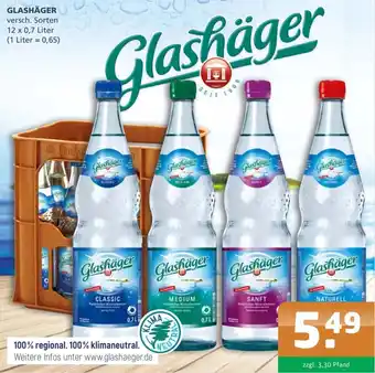 Getränke A-Z Glashäger 12x0,7 Liter Angebot