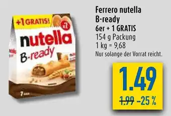 diska Ferrero Nutella B-ready 154g Angebot