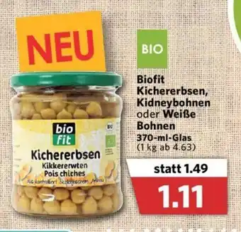 Combi Biofit Kichererbsen, Kidneybohnen oder Weiße Bohnen 370ml Angebot