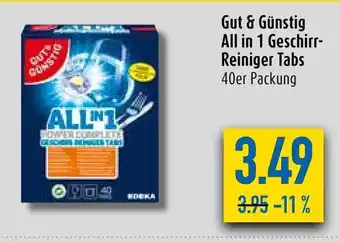 diska All-in-1 Geschirrreiniger Tabs 40st Angebot