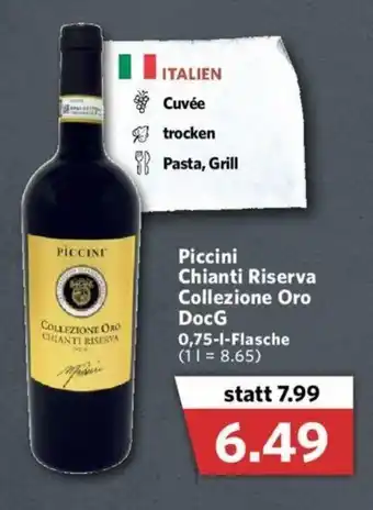 Combi Piccini Chianti Riserva Collezione Oro DocG 0,75L Angebot