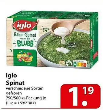 Famila Nord Ost Iglo Spinat Angebot