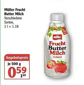 Globus Müller Frucht Butter Milch Angebot