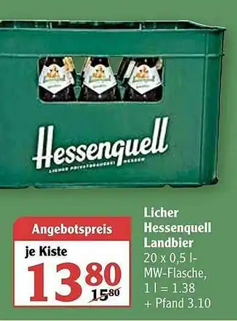 Globus Licher Hessenquell Landbier Angebot