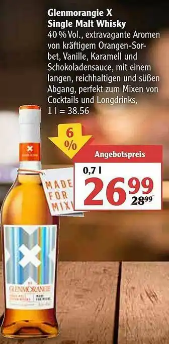 Globus Glenmorangie X Single Malt Whisky Angebot