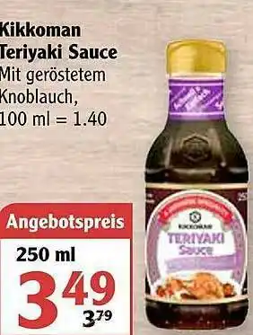 Globus Kikkoman Teriyaki Sauce Angebot