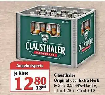 Globus Clausthaler Original Oder Extra Herb Angebot