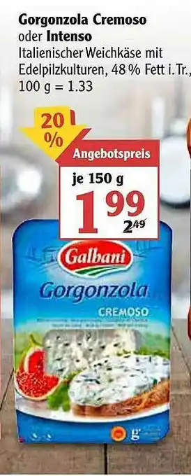 Globus Gorgonzola Cremoso Oder Intenso Angebot