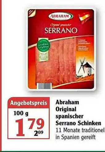 Globus Abraham Original Spanischer Serrano Schinken Angebot