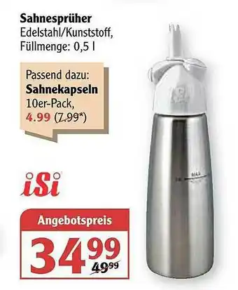 Globus Sahnesprüher Angebot